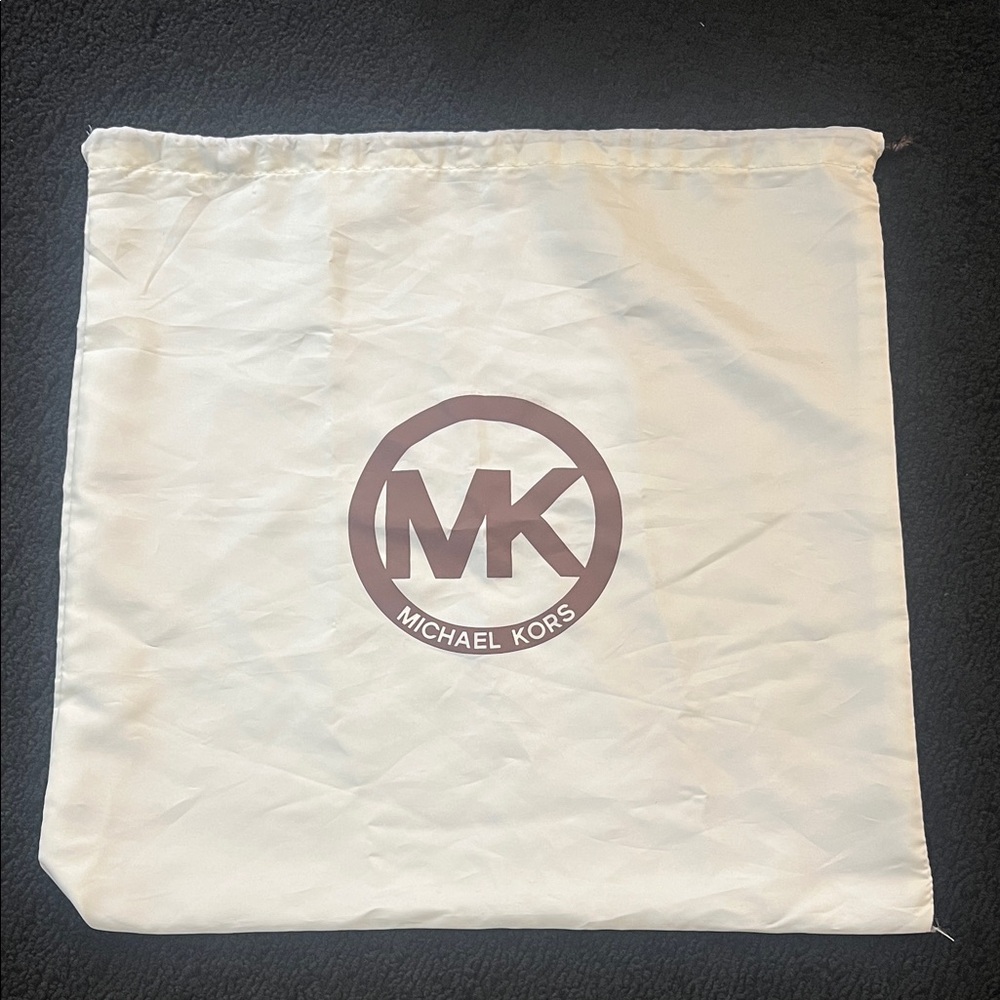 Michael Kors White Logo Drawstring Bag